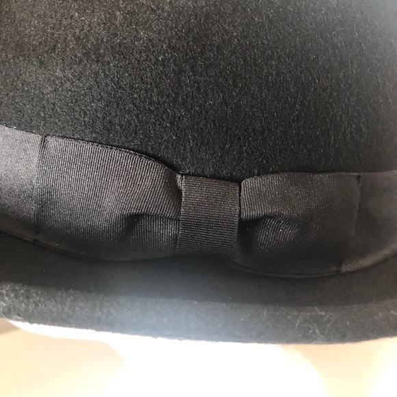 Vintage black wool felt bowler hat - Picture 6 of 12